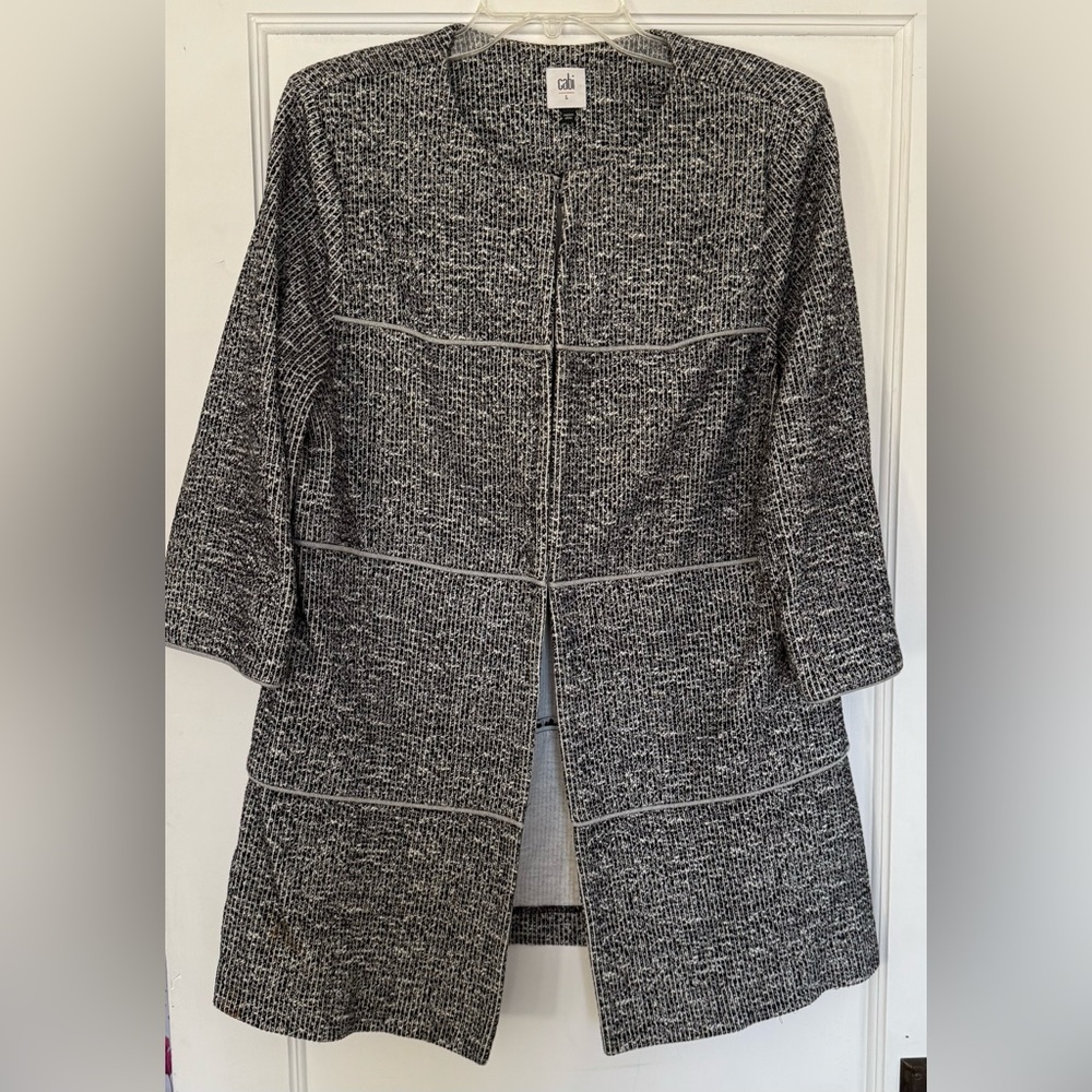 CAbi Black and White The Times Jacket